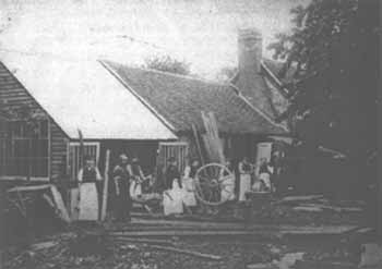 Albert Paddick and workmen