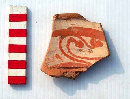 3rd-4th century Oxfordshire pottery sherd