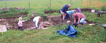 digging in trench 7 north east extension