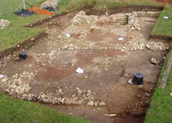 trench 7 - tessellated pavement and hypocausts